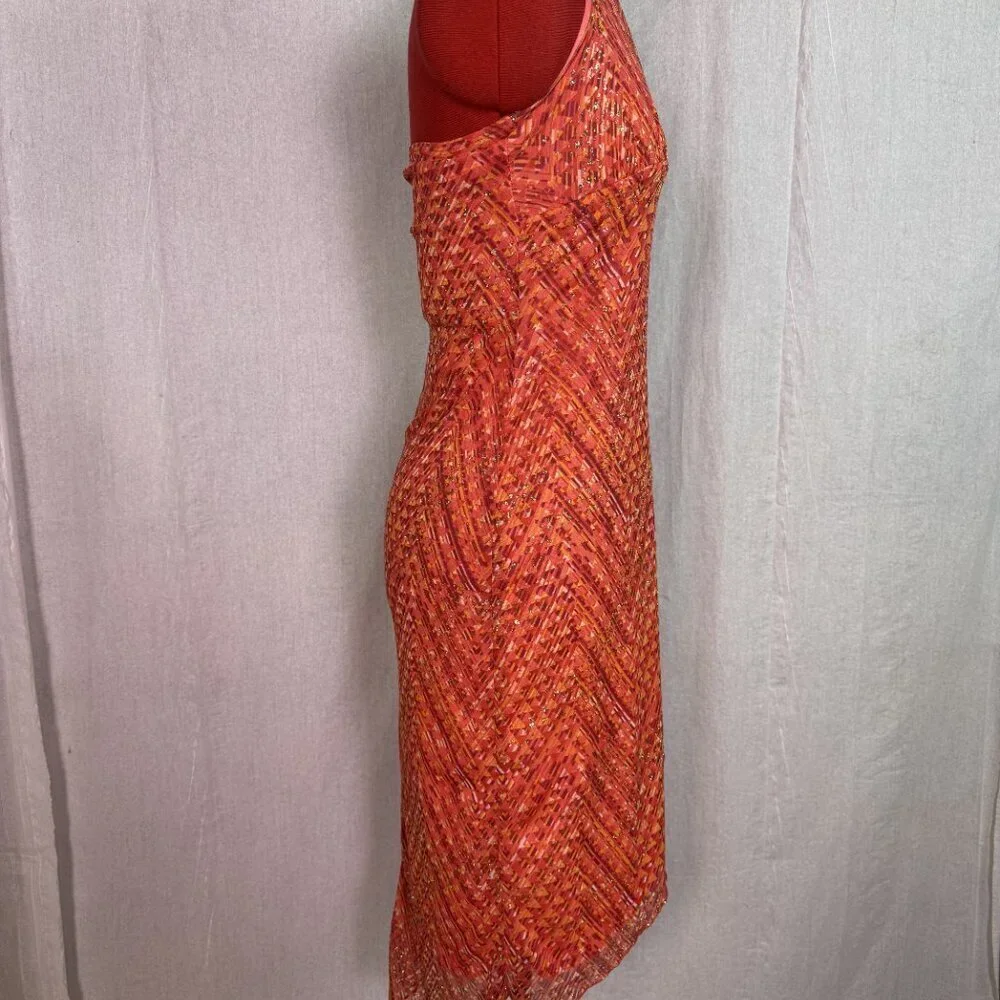 My Michelle Womens Dress Size S Hi Low Geometric print Sleeveless Open Back E425 - Picture 6 of 13